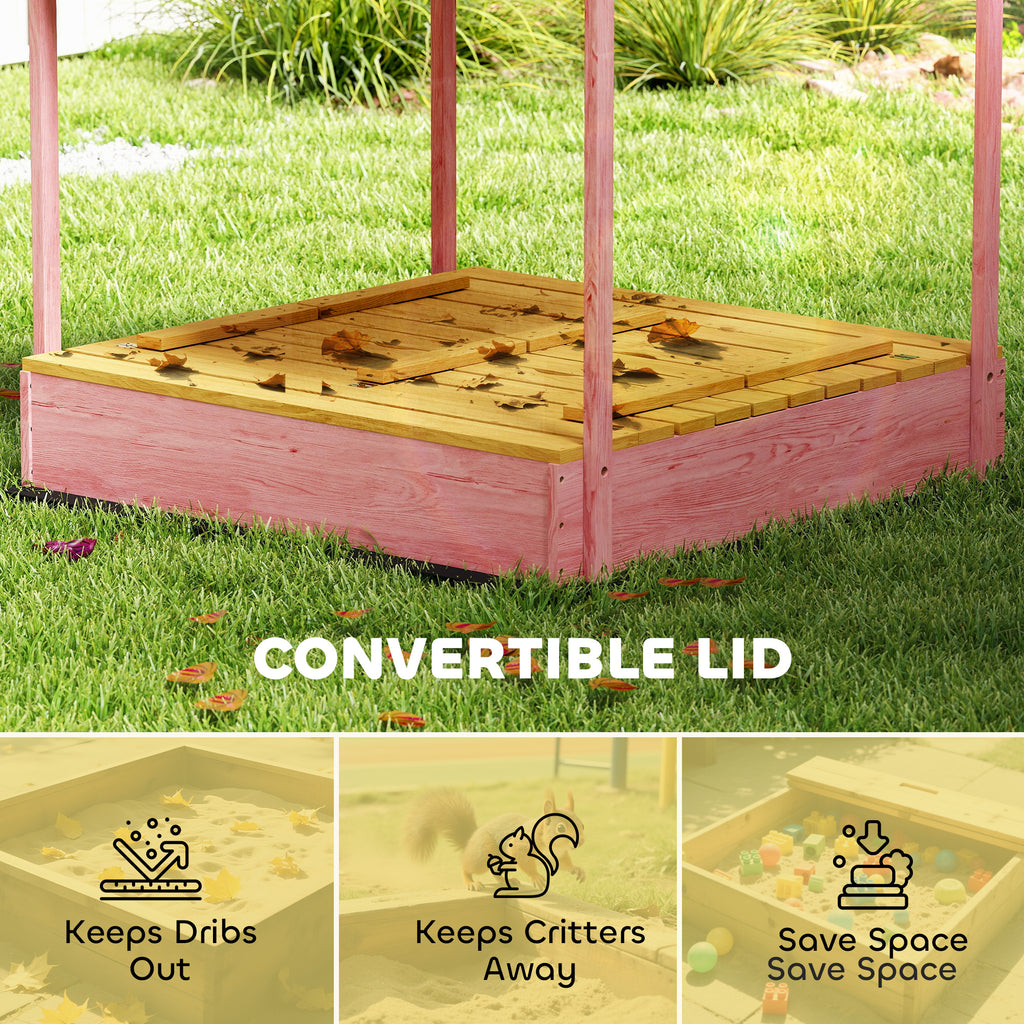 Wooden Sandbox with Cover