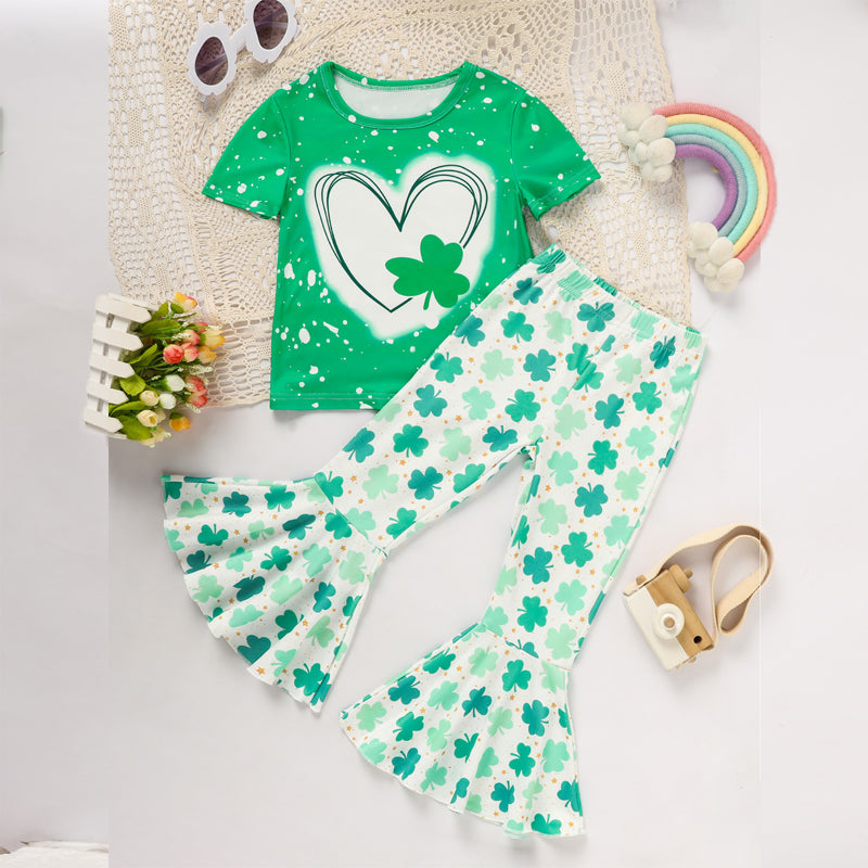 Girl's Clover Print 2-Piece Set
