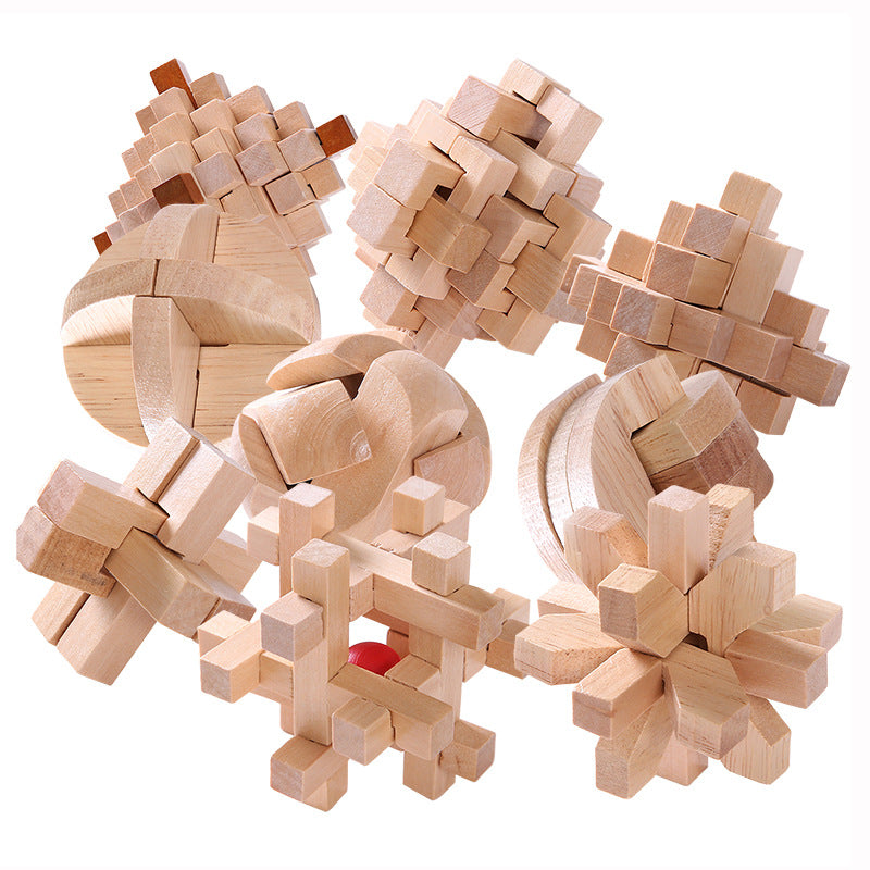 Beech Wood Kongming Lock Puzzle