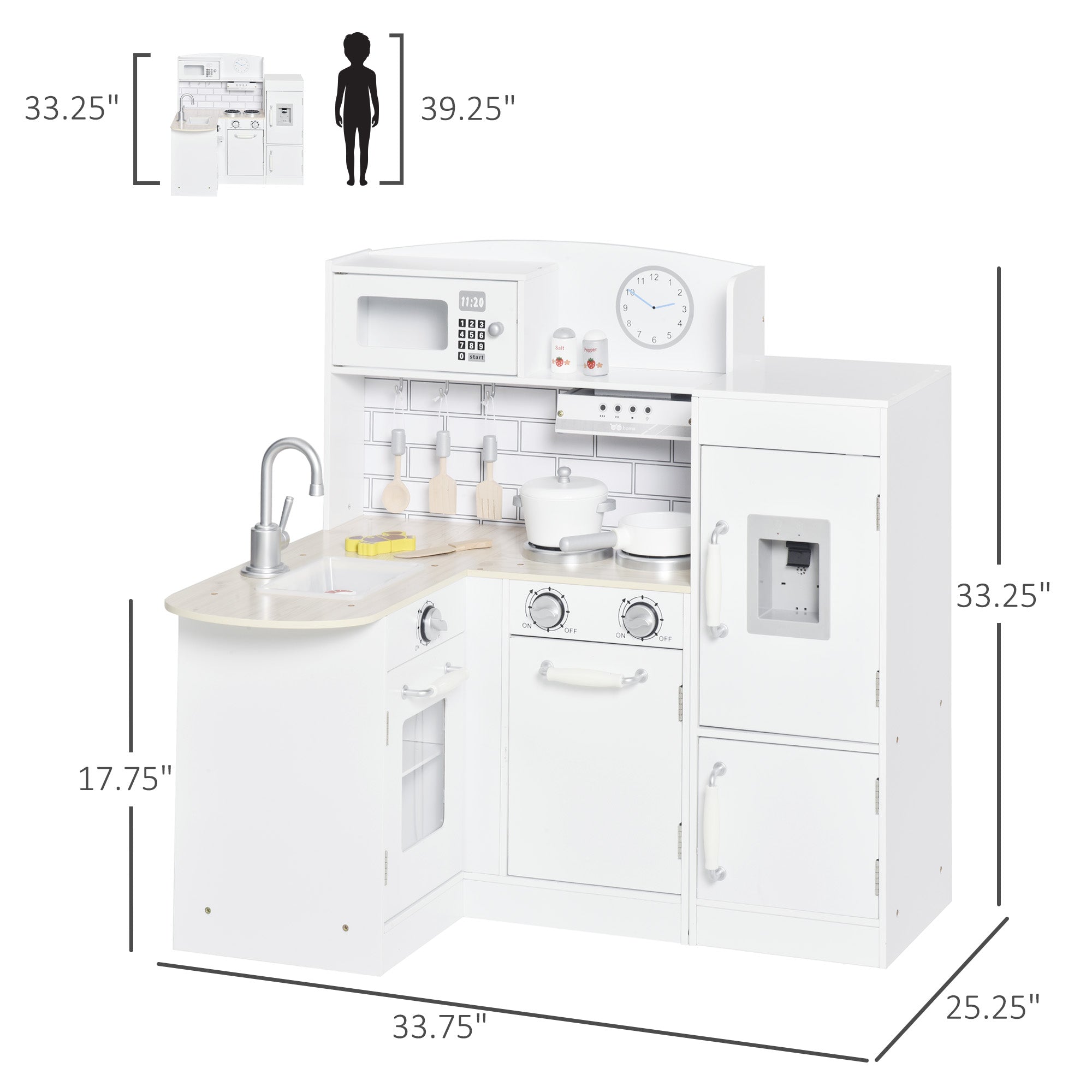 Corner Kids Kitchen Playset