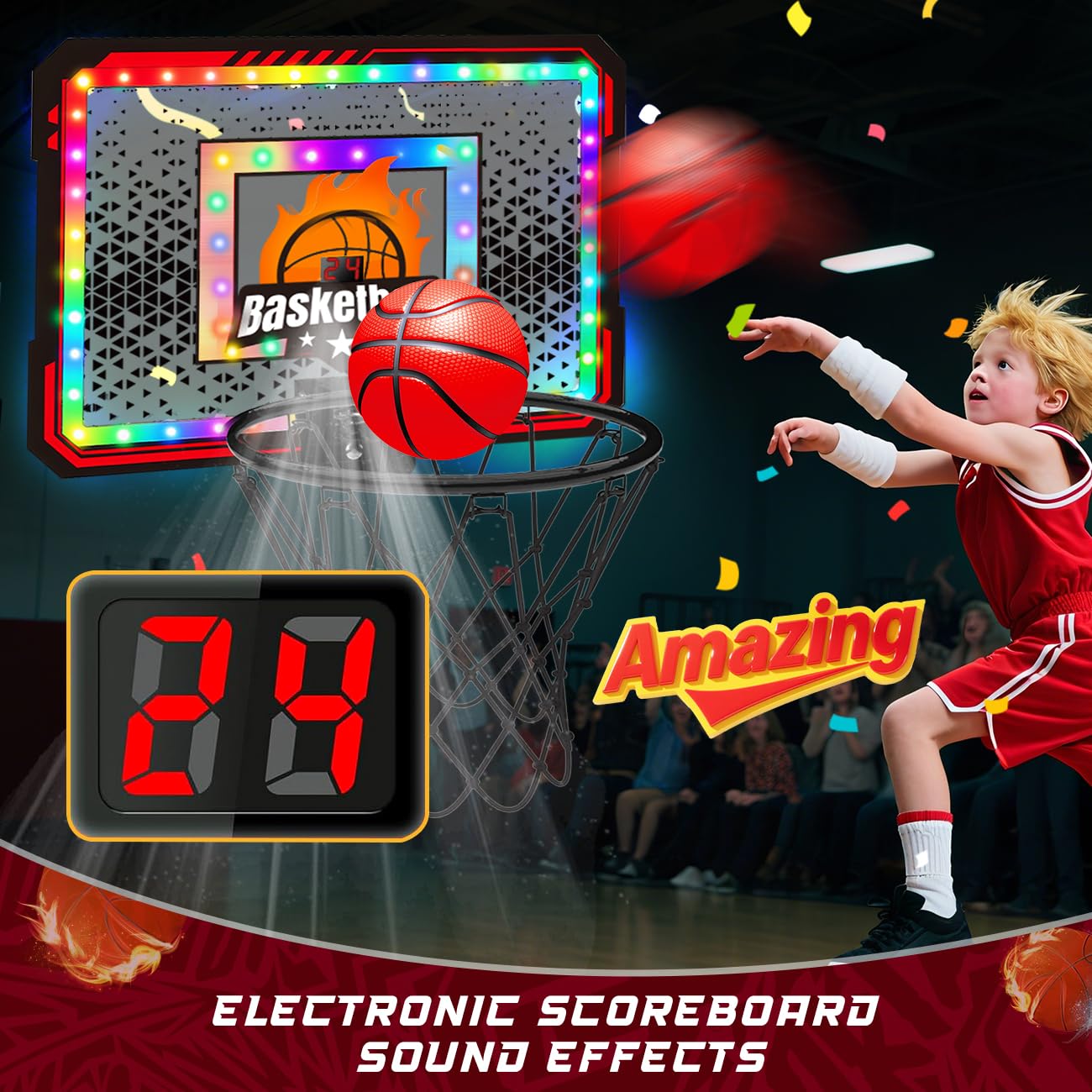Indoor Light Up Basketball Hoop