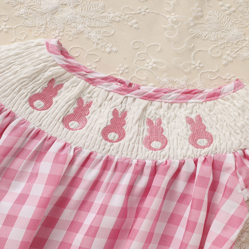 Baby Girl's Cute Bunny Romper Set