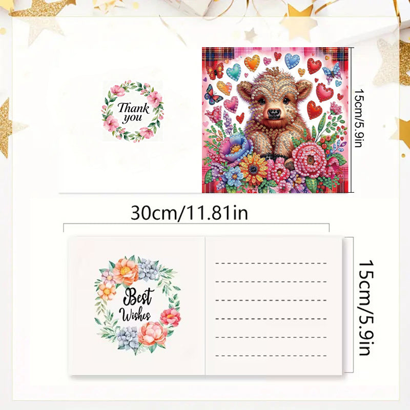 DIY Diamond Painting Card Kit - Cows