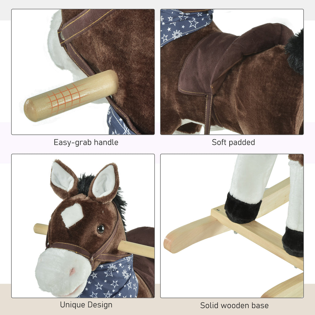Kids Plush Ride-On Rocking Horse