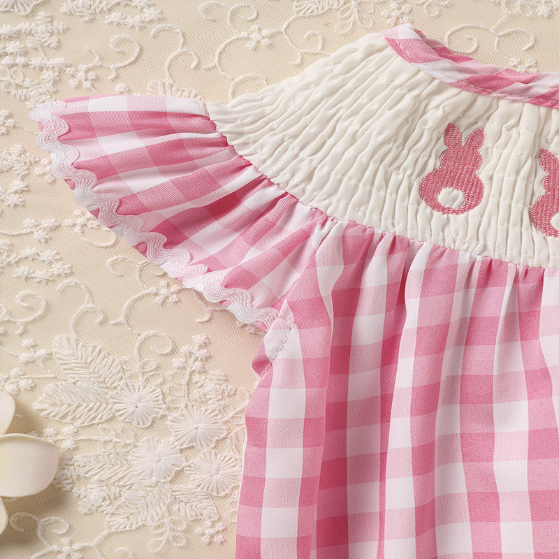 Baby Girl's Cute Bunny Romper Set