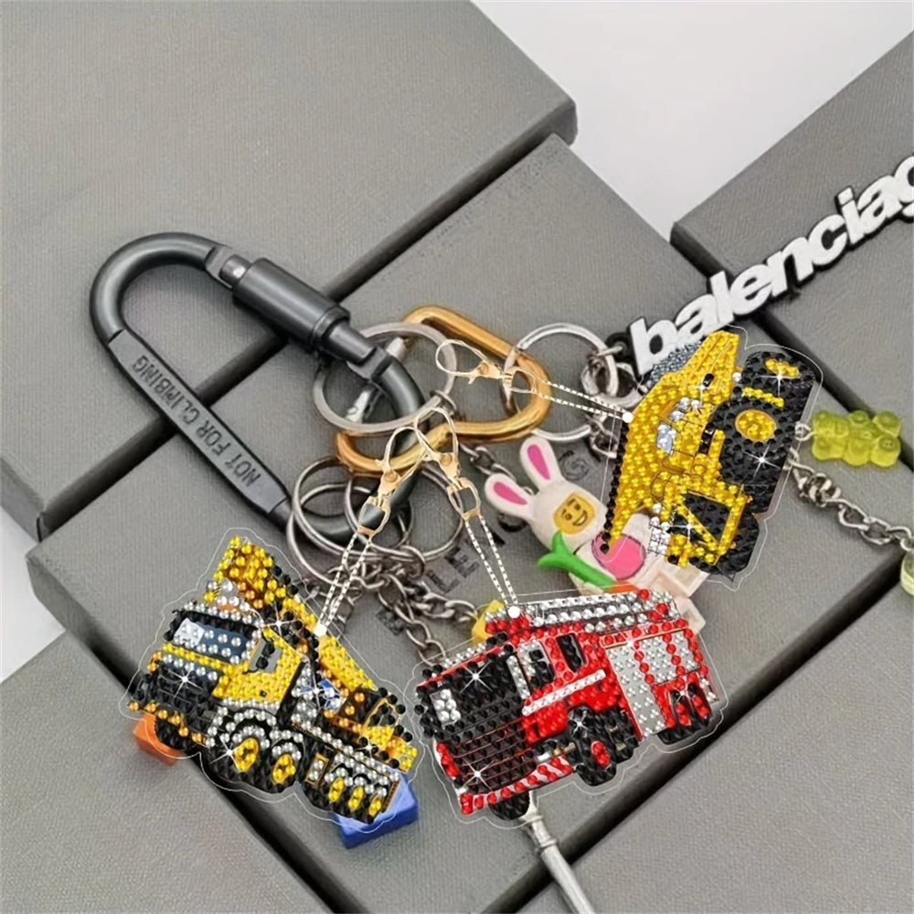 DIY Diamond Painting Keychain Kit - Trucks