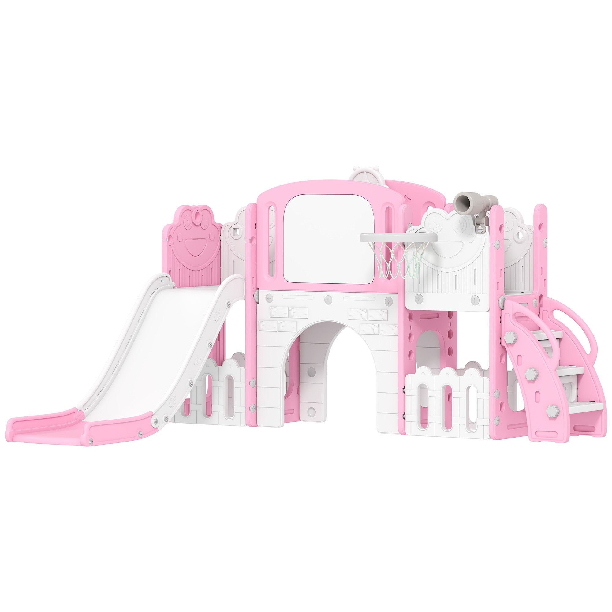 7 In 1 Toddler Slide Set With Basketball Hoop