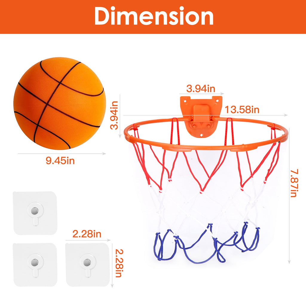 Silent Basketball with Hoop