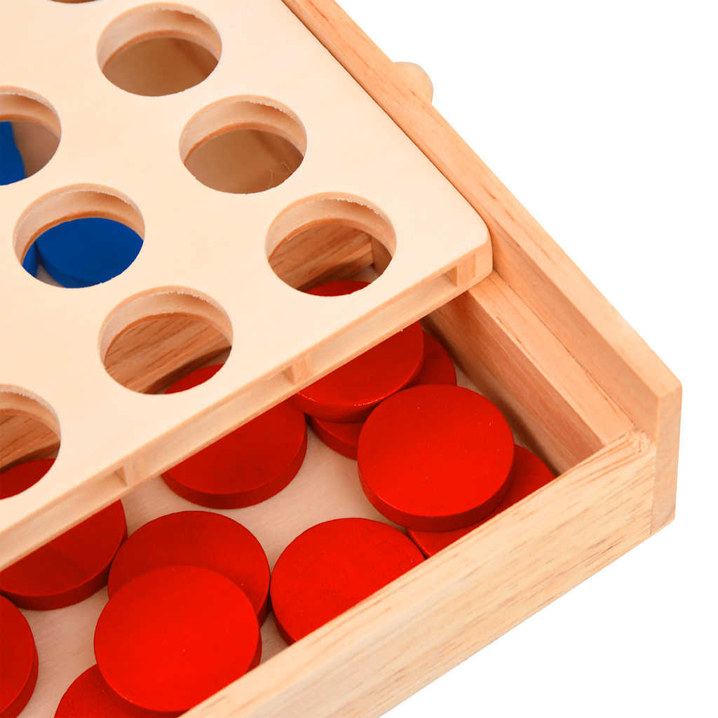 Connect Four Game Solid Wood