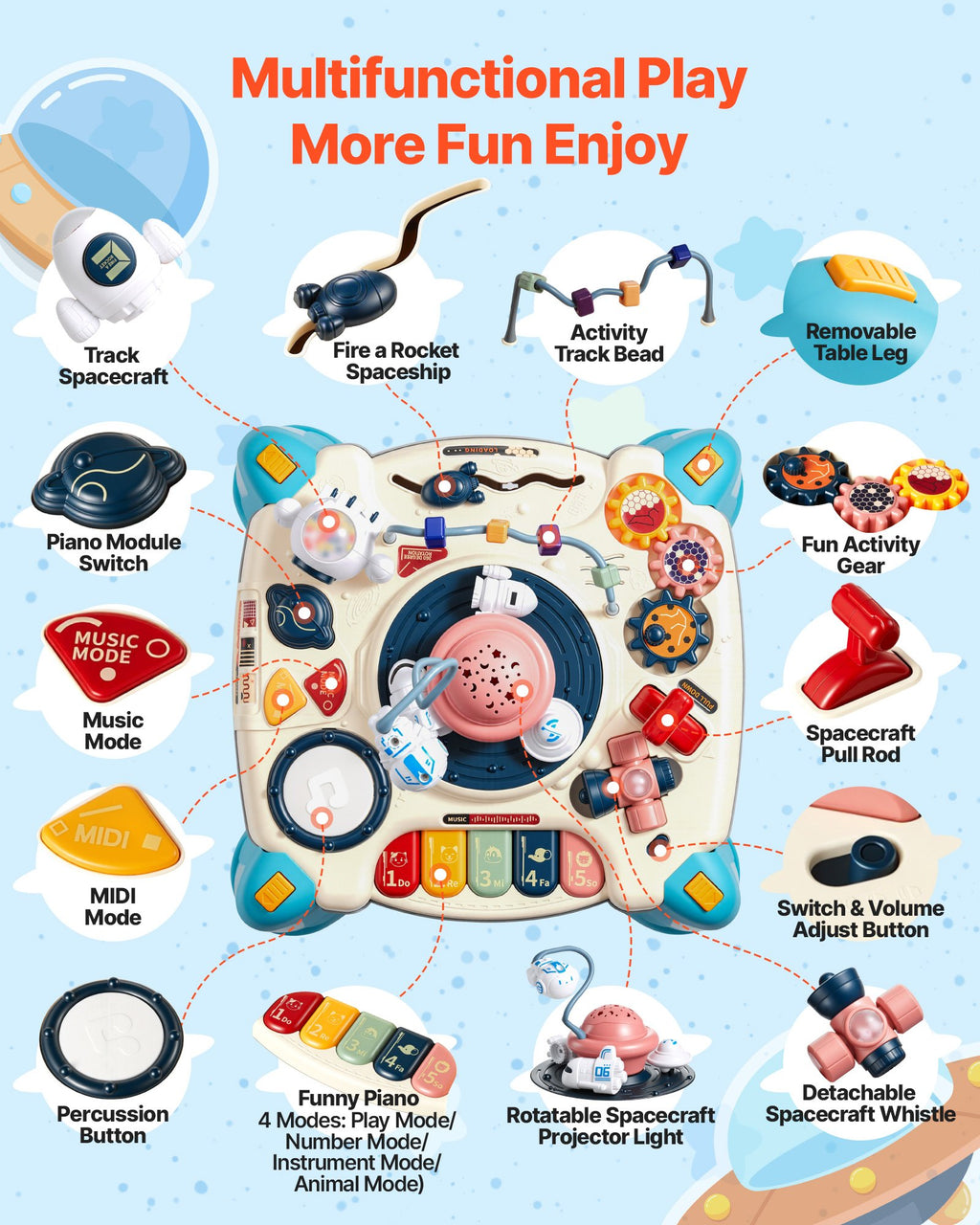 Baby Spacecraft Learning Activity Desk
