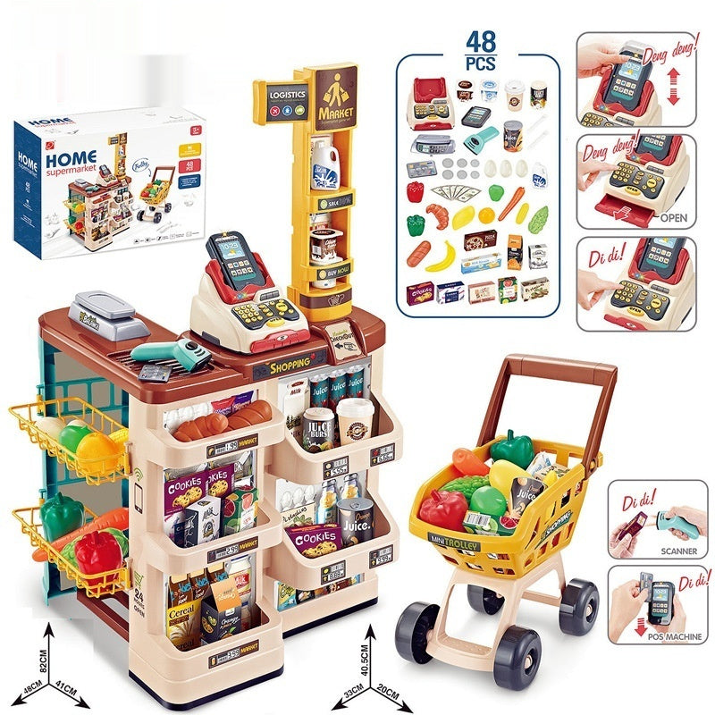 Supermarket Shopping Cart Play Set