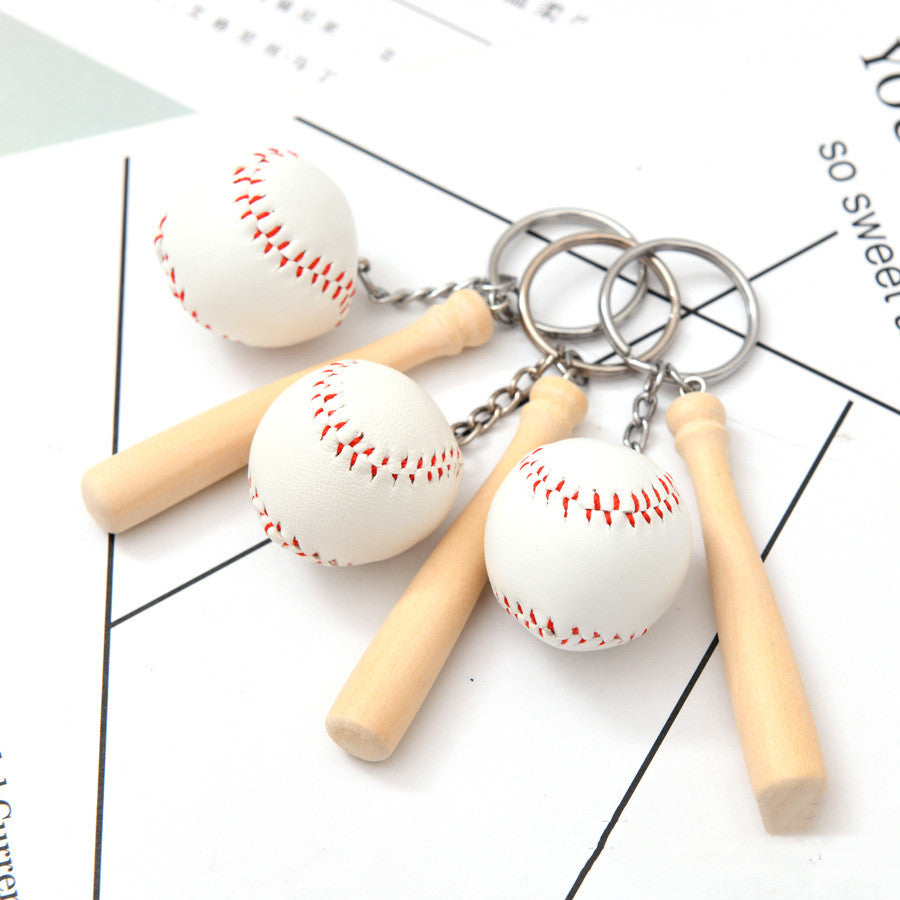 Baseball & Bat Keychain