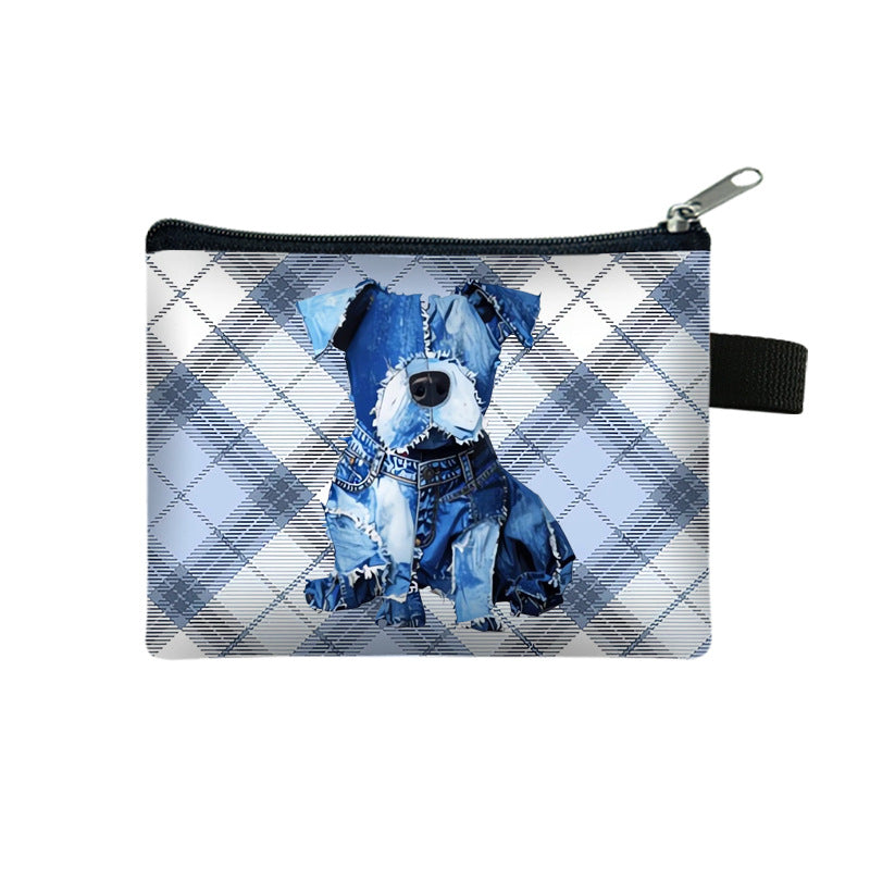 Denim Jeans Animal Coin Purse