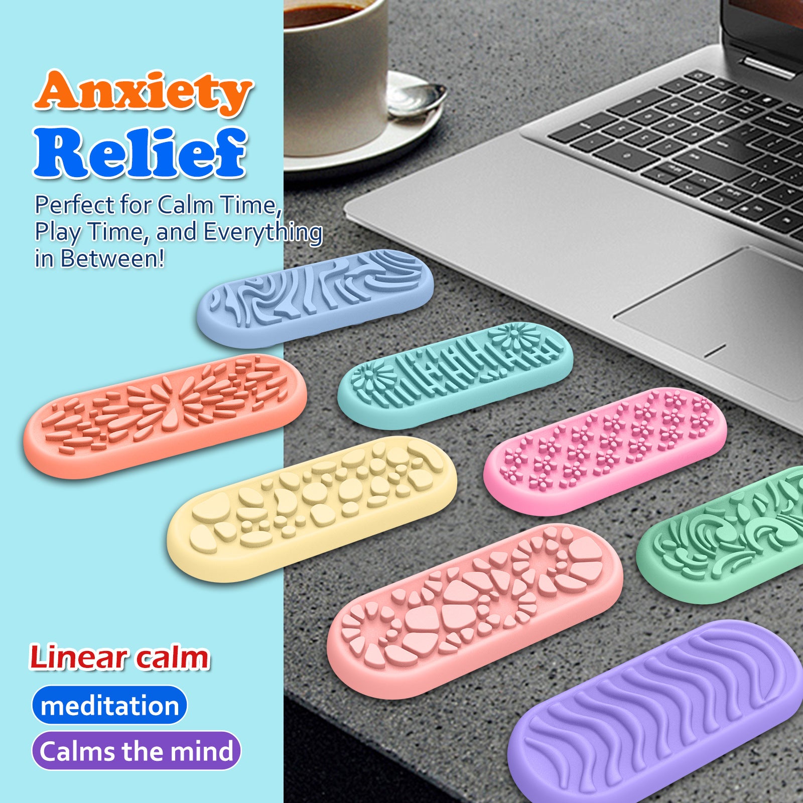 Sensory Stimulation Silicone Textured Stress-Relief Toy