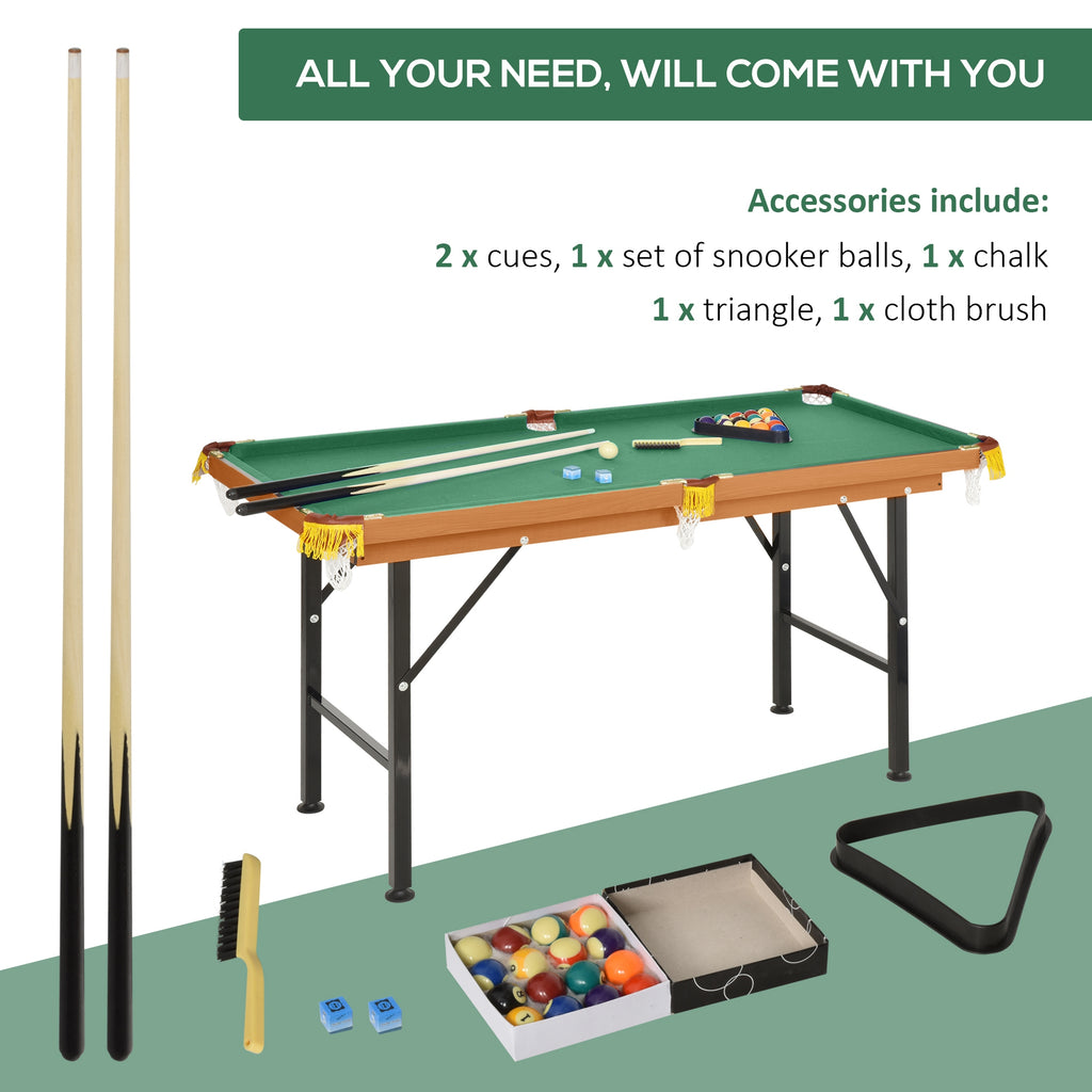 55" Portable Folding Billiards Table