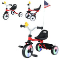 Toddler Foldable 3-in-1 Tricycle With Rainbow LED Wheels