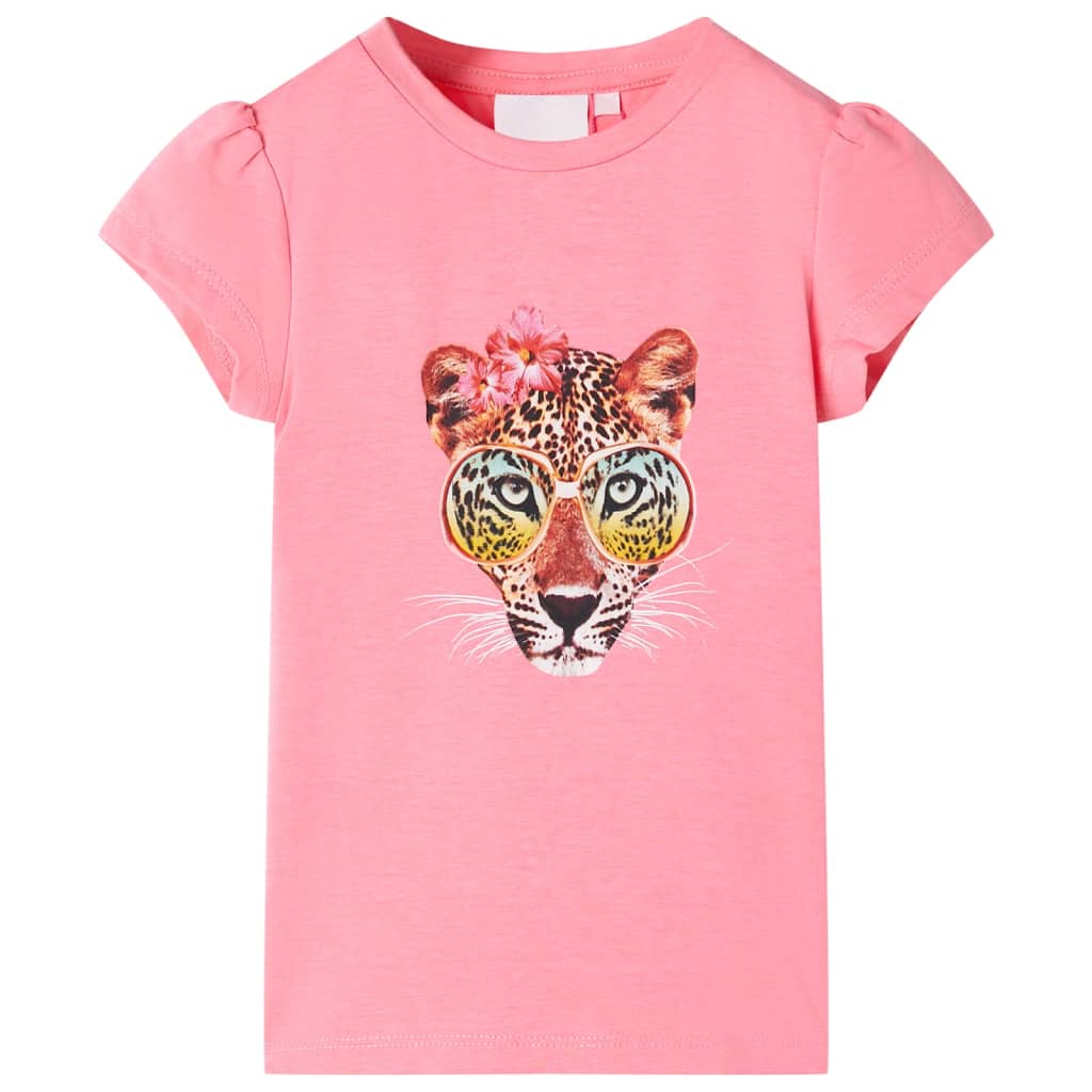 Girls Leopard Head T-Shirt