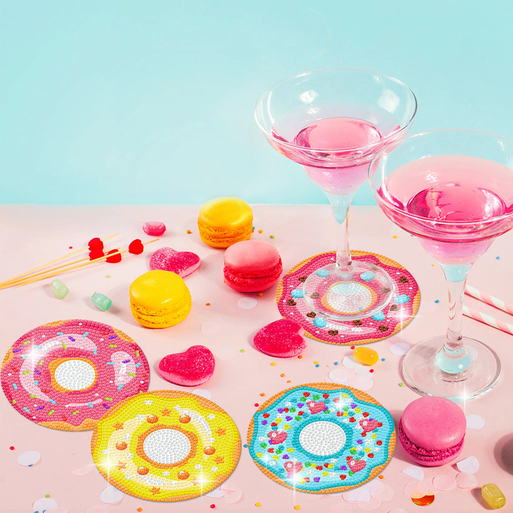 DIY Diamond Art Coaster Kit - Doughnuts