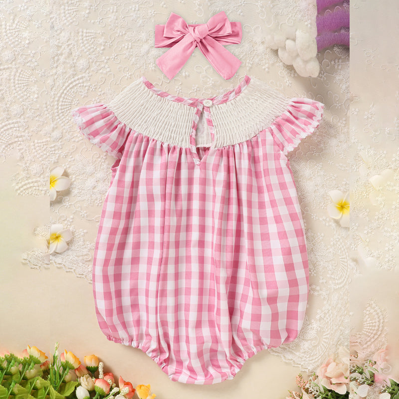 Baby Girl's Cute Bunny Romper Set