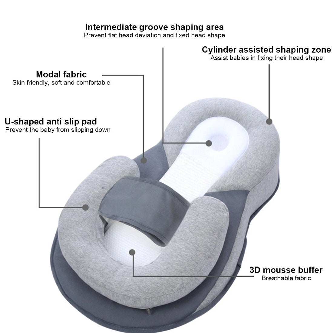 Baby Bed Acid Reflux With Strap