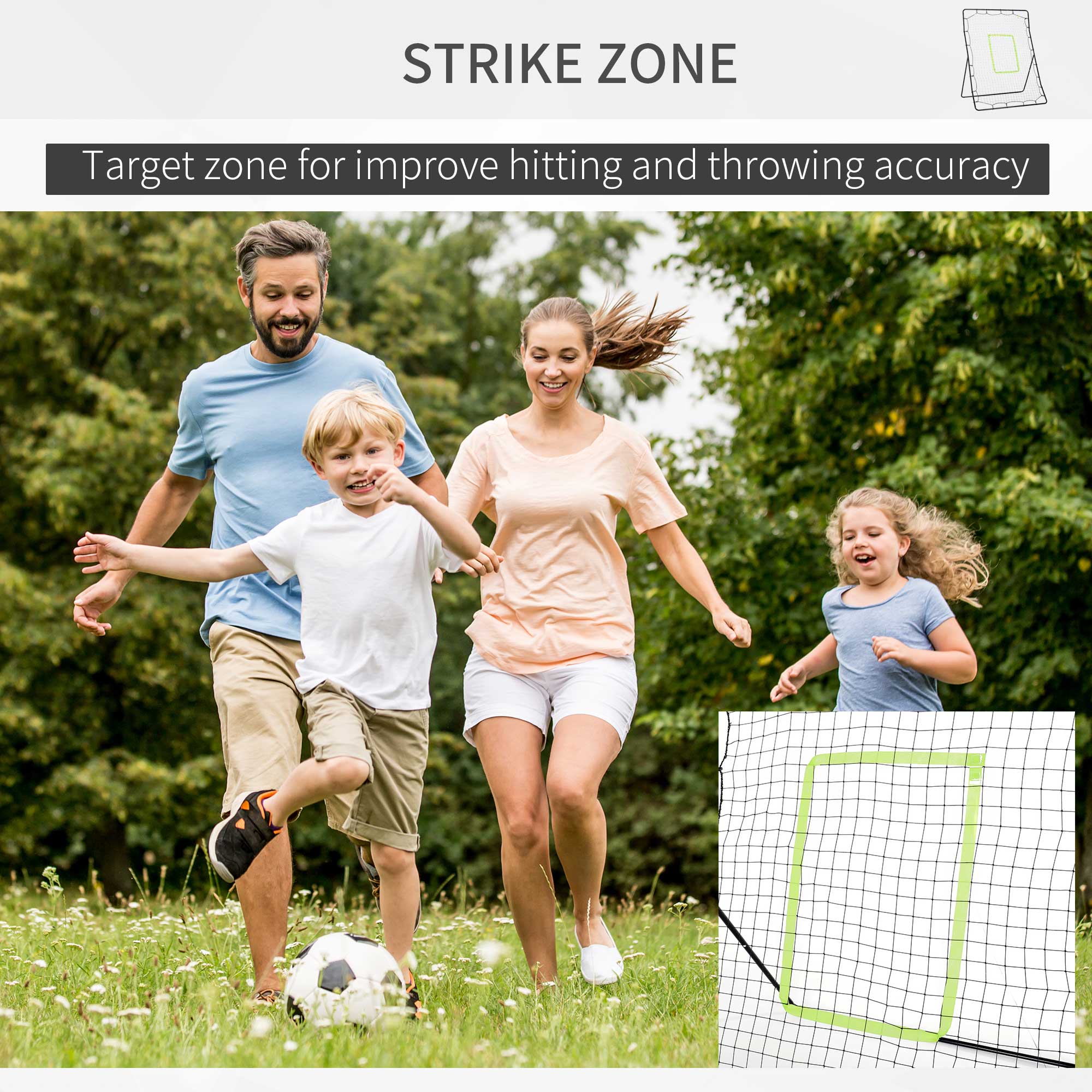 Baseball & Softball Rebounder Net and Soccer Shot Goal Play