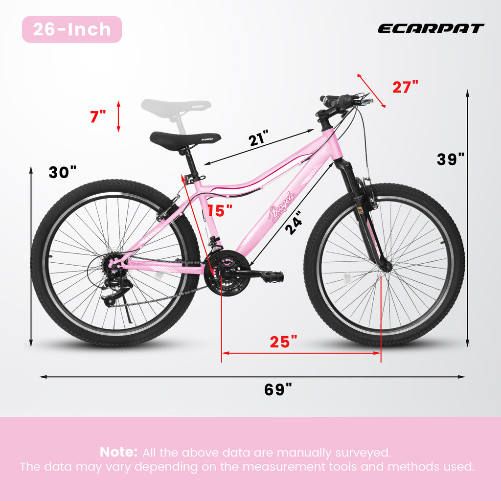 Pink Mountain Bike 24/26 Inch