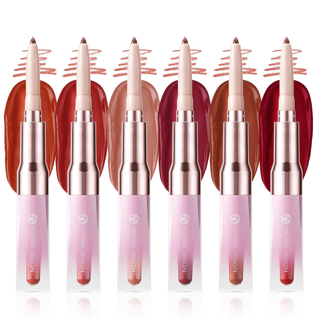 Double-headed Lip Liner Mirror Lip Gloss