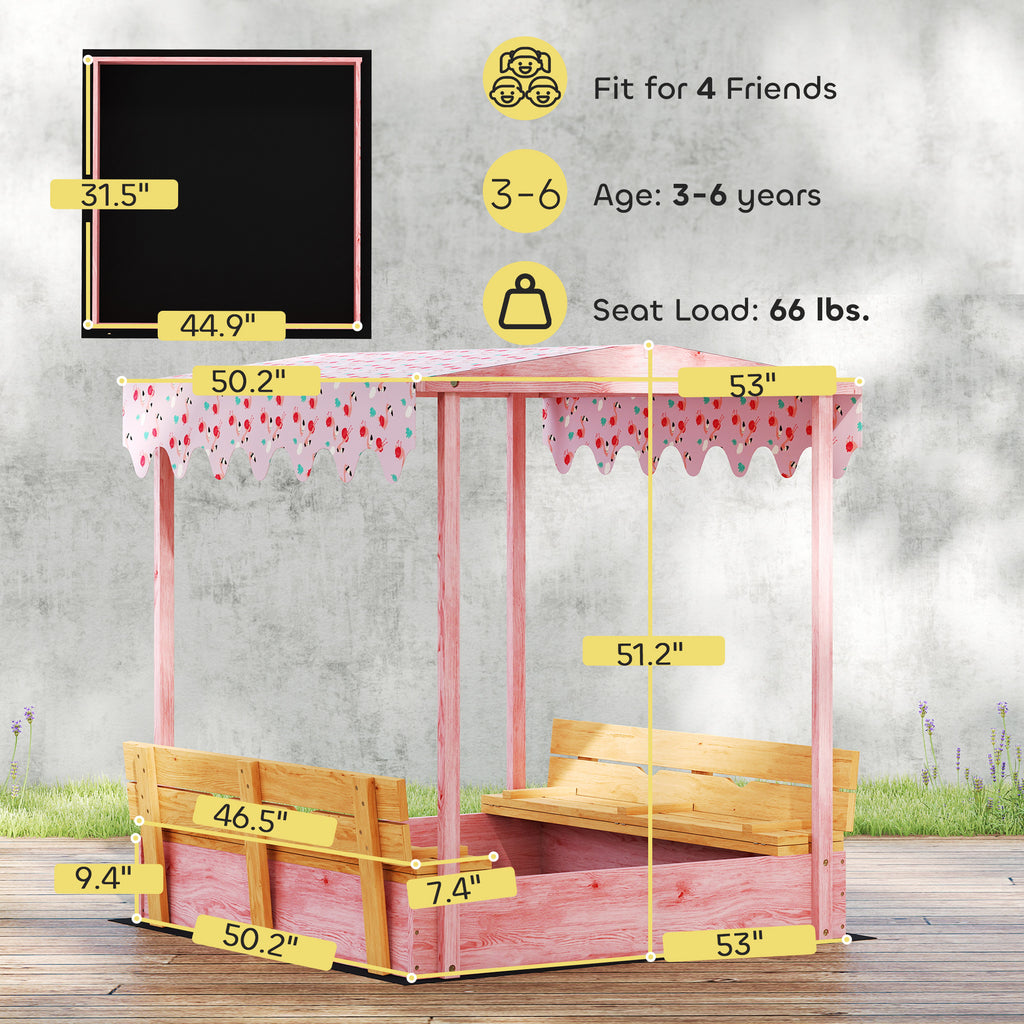 Wooden Sandbox with Cover