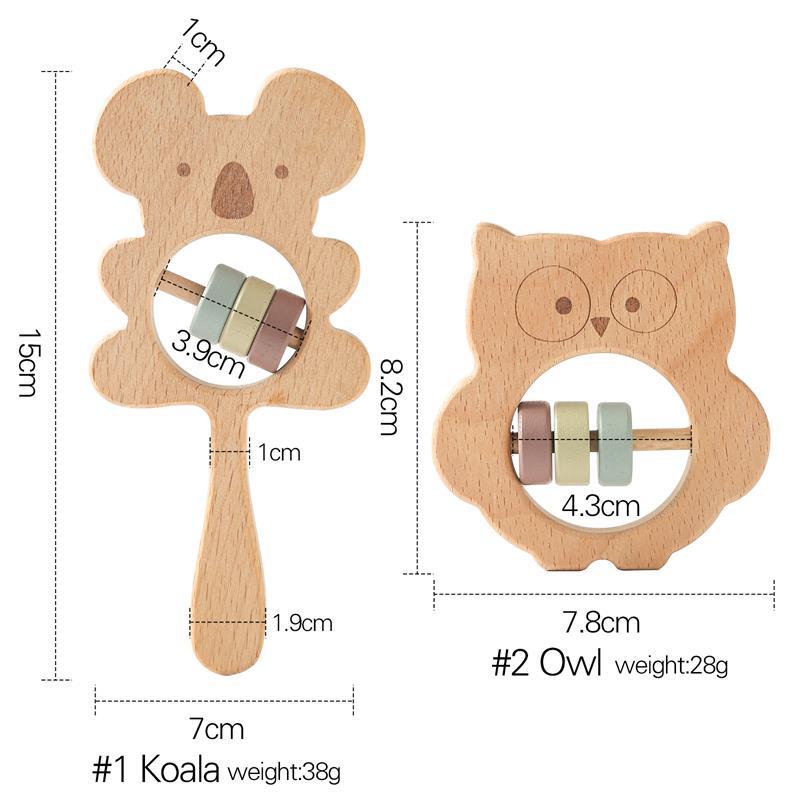 Hand-held Wooden Rattle