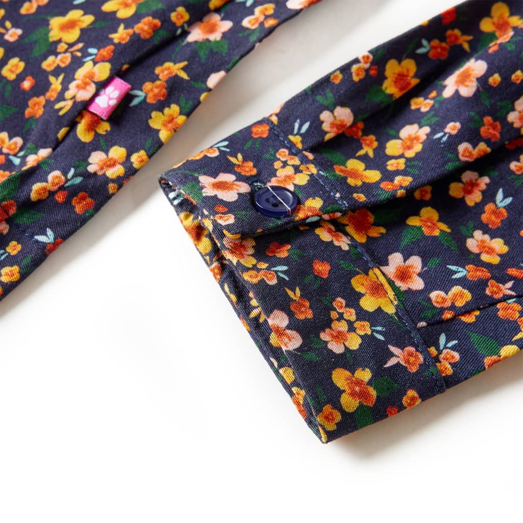 Children's long sleeved flowered dress