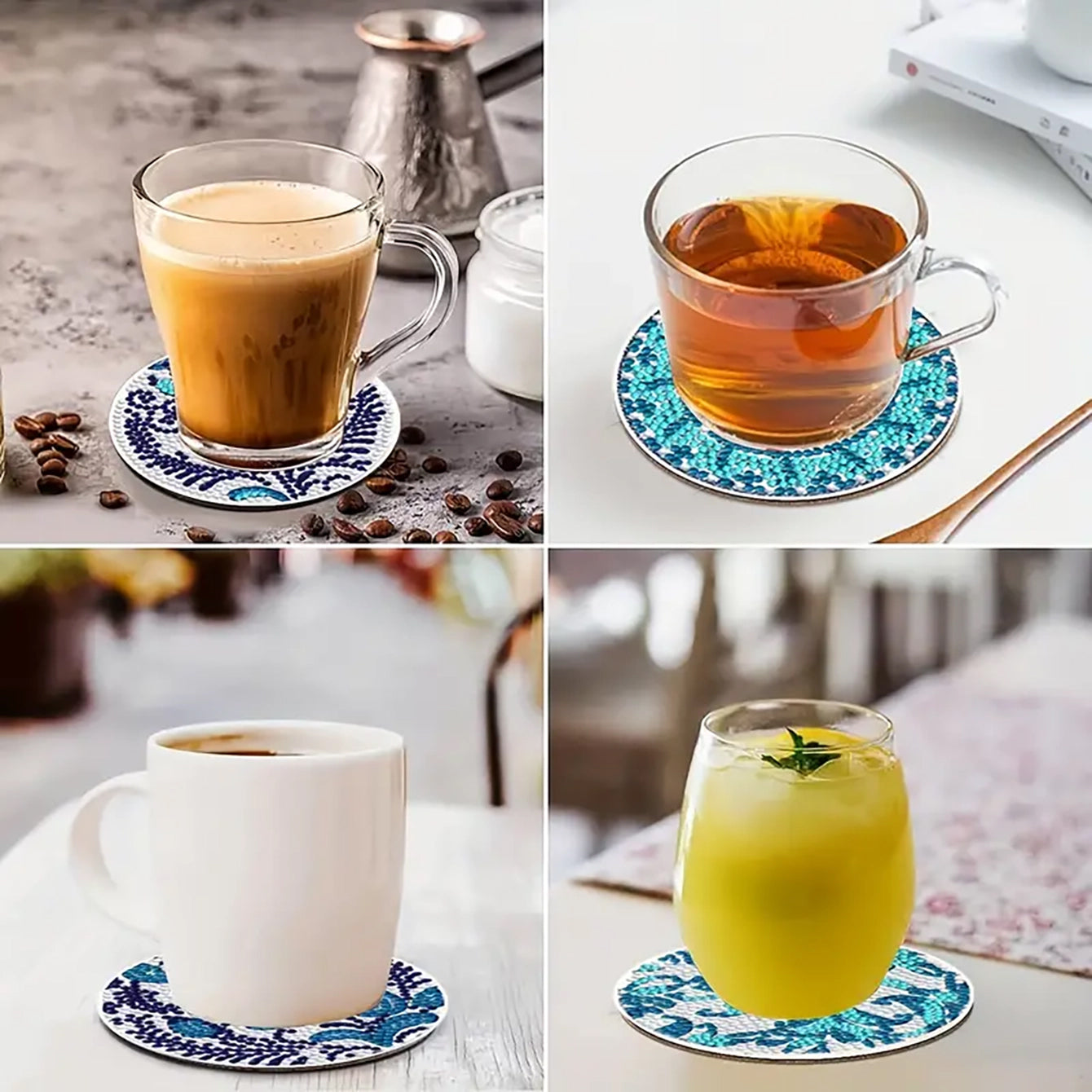 DIY Diamond Art Coaster Set - Landscape