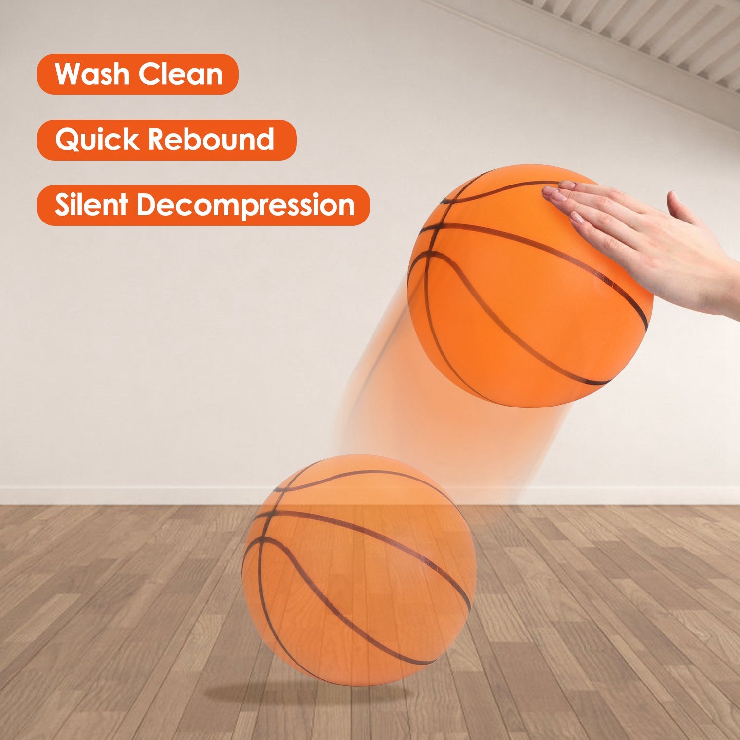 Silent Basketball with Hoop