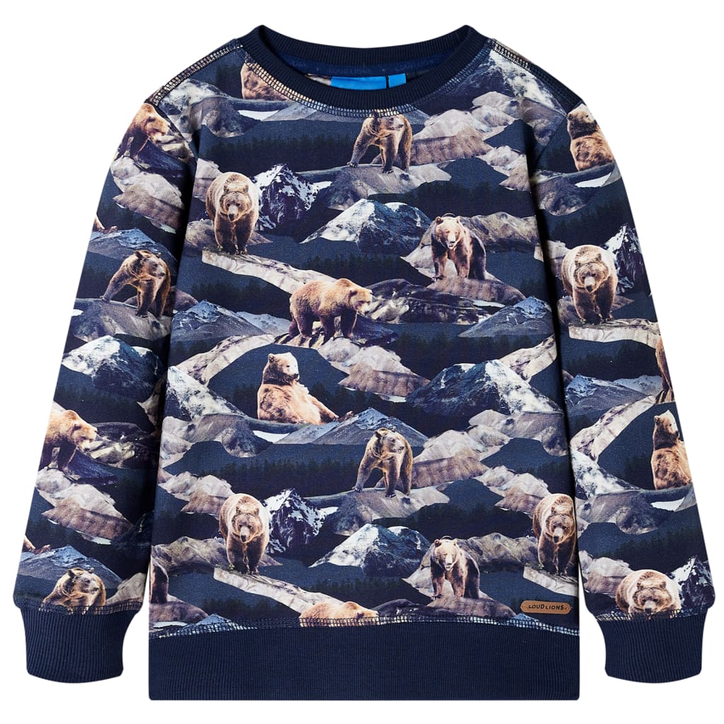 Children's sweatshirt navy blue with bears