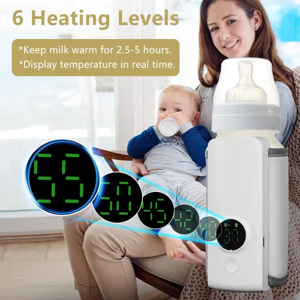 Portable Bottle Warmer for Travel With 6 Heating Levels