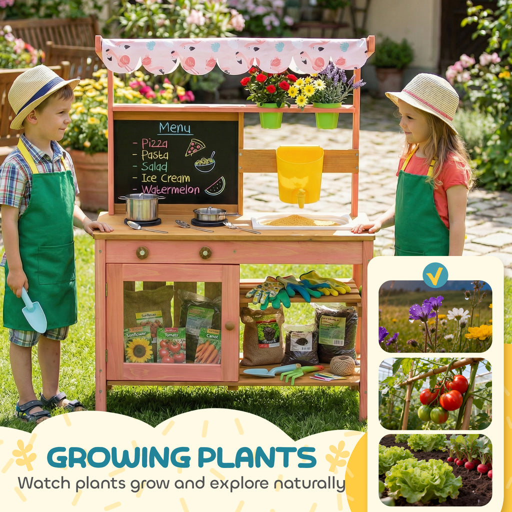 Kids Mud Kitchen with Canopy